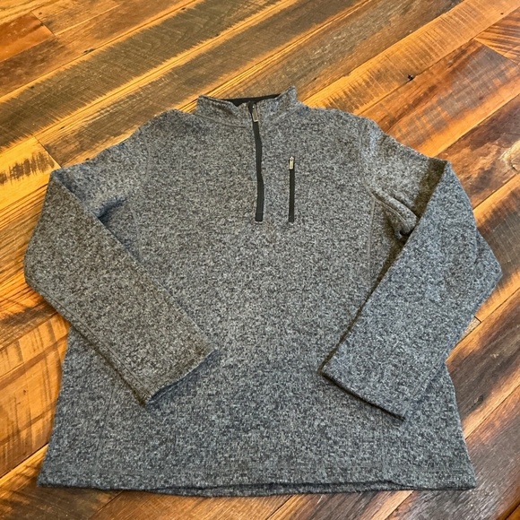 Woolrich Men’s 1/4 Zip Fleece Pullover Gray Long Sleeve Size XL - Picture 1 of 7